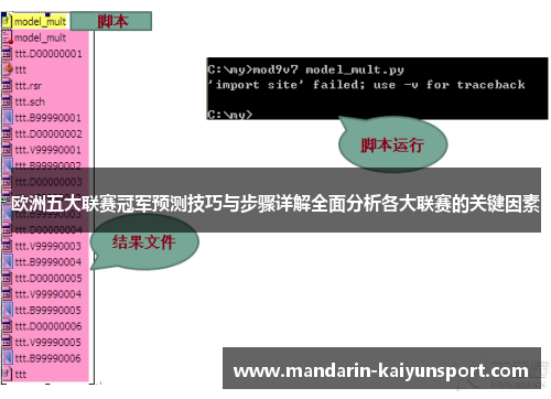 欧洲五大联赛冠军预测技巧与步骤详解全面分析各大联赛的关键因素